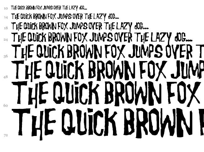 Morgus the Magnificent font waterfall