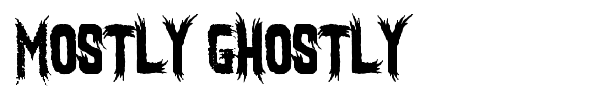 Mostly Ghostly font