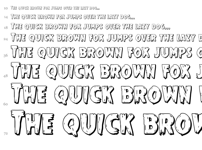 Mrs. Monster font waterfall