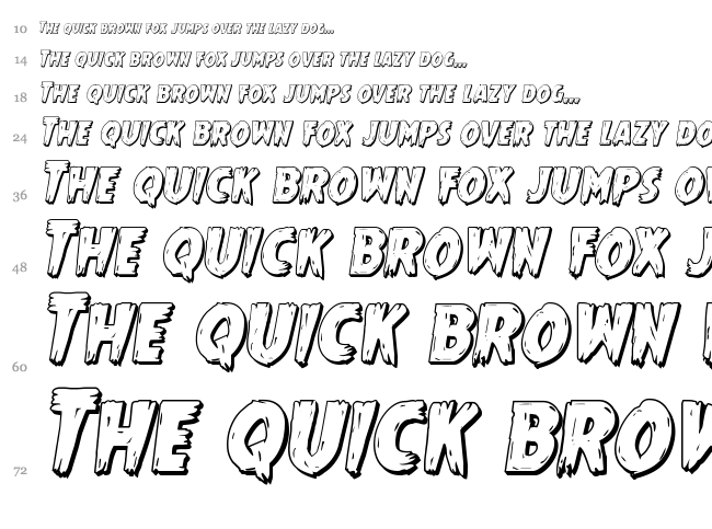 Mrs. Monster font waterfall