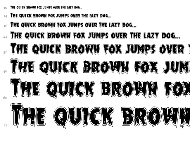 Mrs. Monster font waterfall