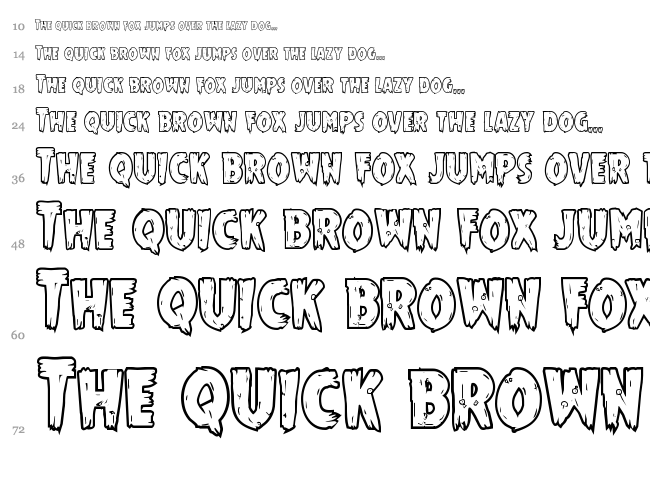 Mrs. Monster font waterfall