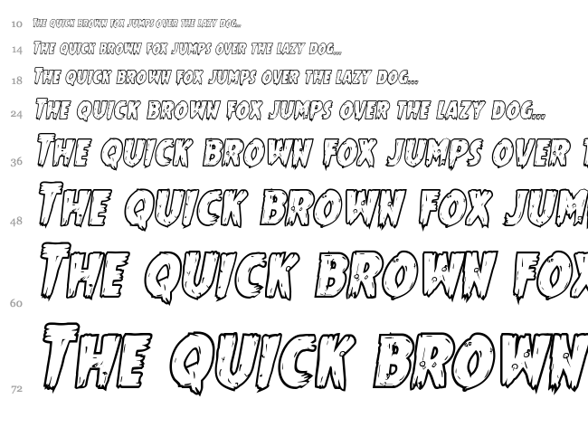 Mrs. Monster font waterfall