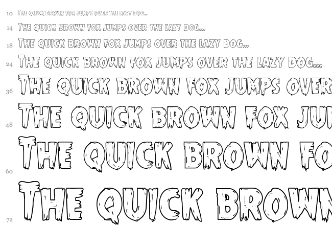 Mrs. Monster font waterfall