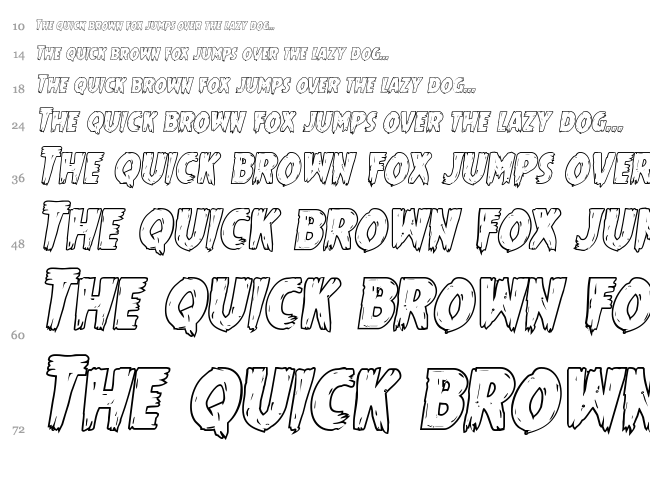 Mrs. Monster font waterfall