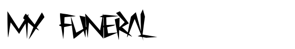 My Funeral font preview