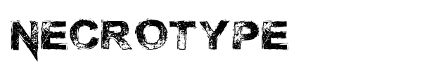 Necrotype font preview