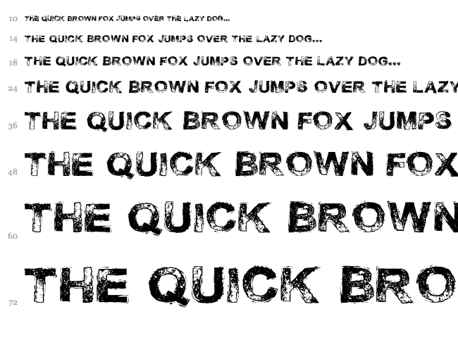 Necrotype font waterfall