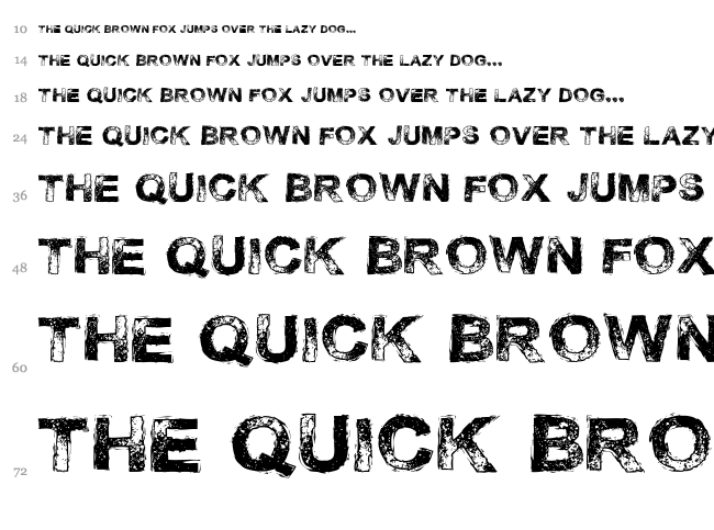 Necrotype font waterfall