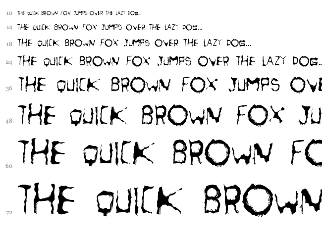 NightCola font waterfall