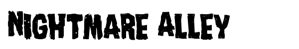 Nightmare Alley font preview