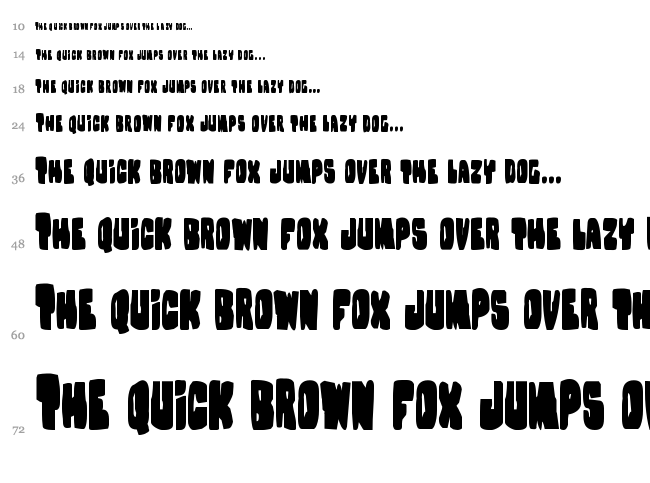 Nobody's Home font waterfall
