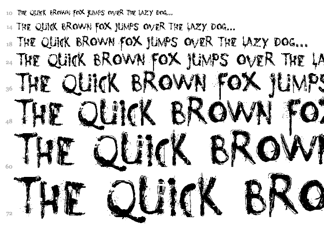 Nyctophobia font waterfall