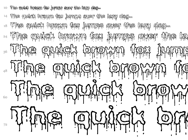 Plasma Drip BRK font waterfall