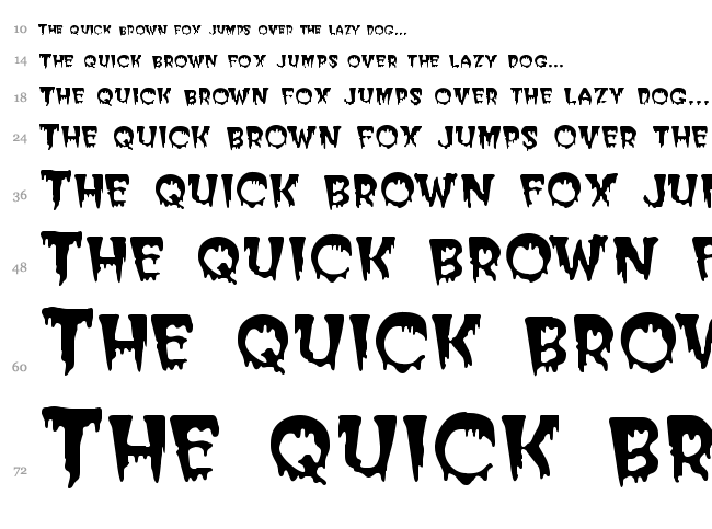 PostCrypt font waterfall