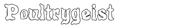 Poultrygeist font preview