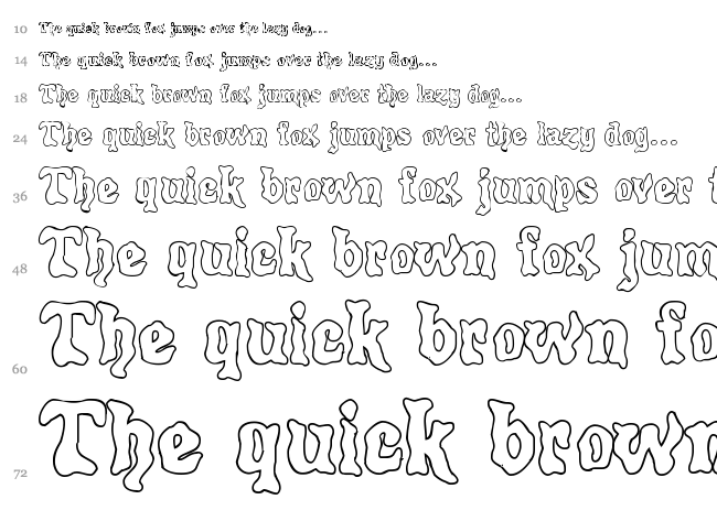 Poultrygeist font waterfall