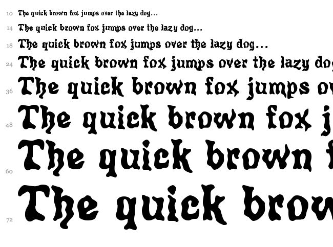 Poultrygeist font waterfall