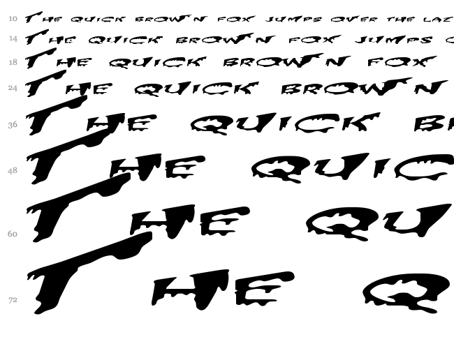 PreCrypt font waterfall