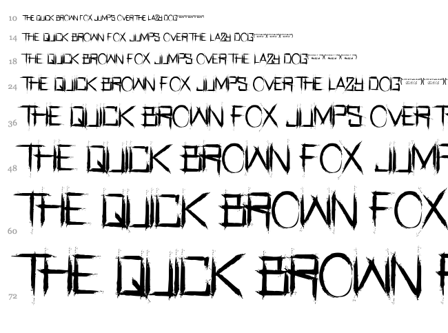 Real Horror font waterfall