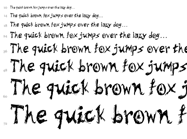 Savage font waterfall