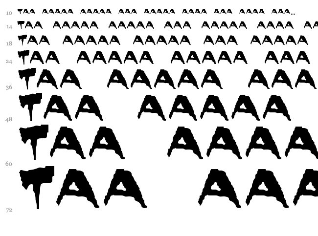 Scary font waterfall