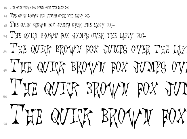 Scrawlings font waterfall