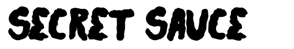 Secret Sauce font preview