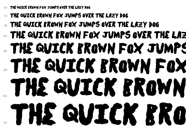 Secret Sauce font waterfall