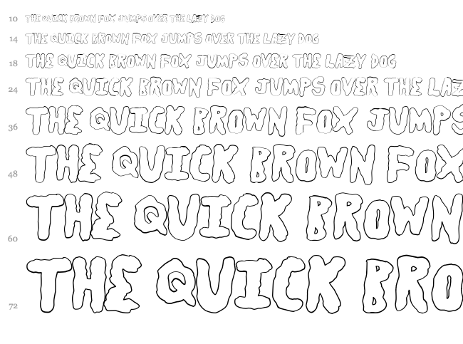 Secret Sauce font waterfall