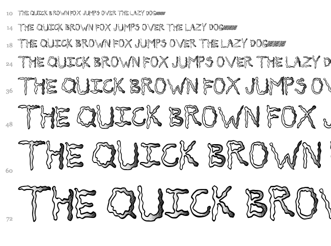 Secret Tickle MB font waterfall