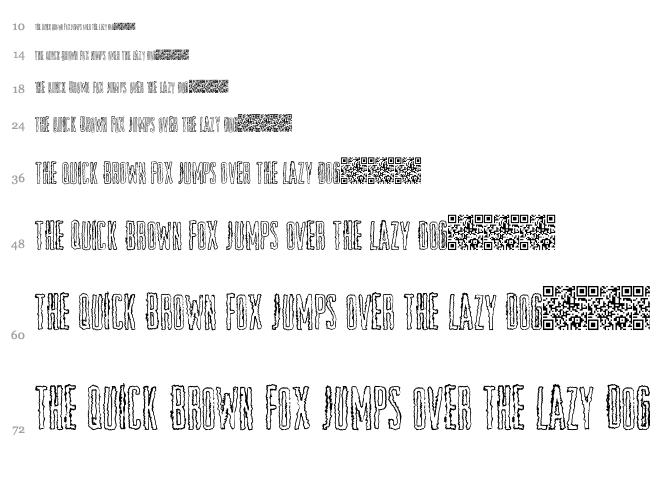Shock Colours font waterfall