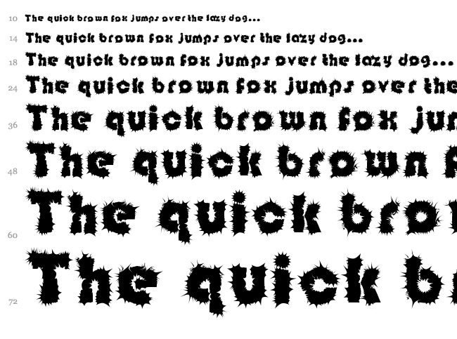 Shock Floyd font waterfall