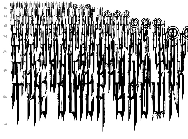 Sinthetic font waterfall