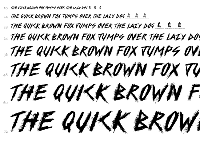 Skid font waterfall