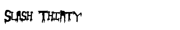 Slash Thirty font