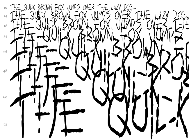Slice font waterfall