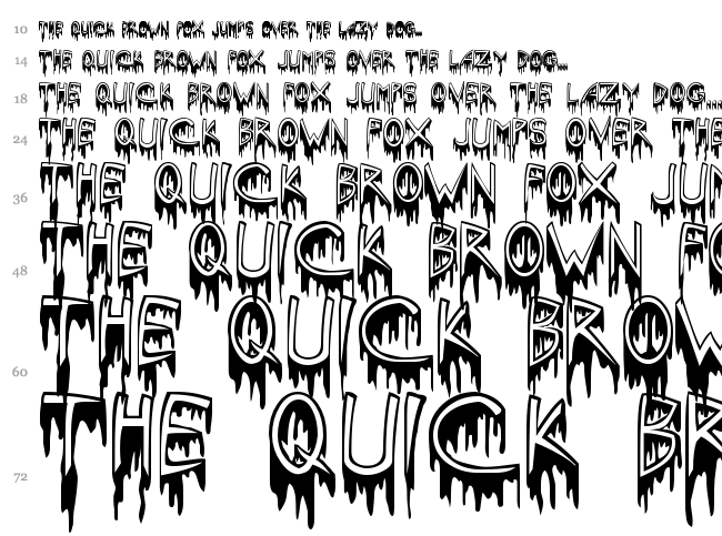 Solstice Of Suffering font waterfall