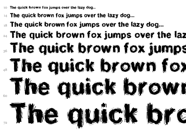 Splinter Wood font waterfall