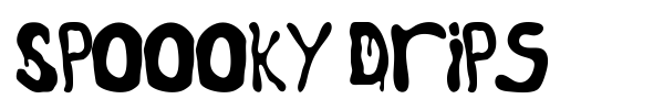 Spoooky Drips font preview