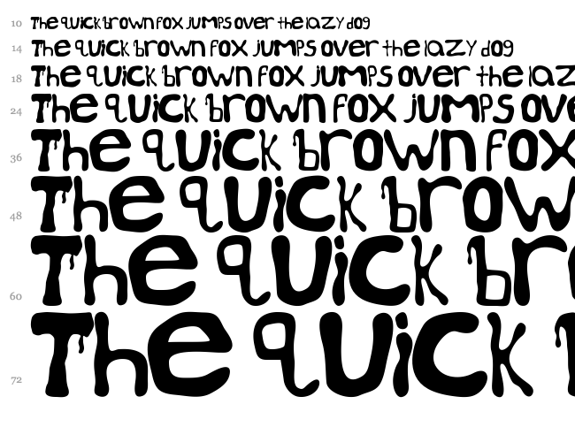Spoooky Drips font waterfall