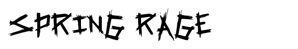 Spring Rage font