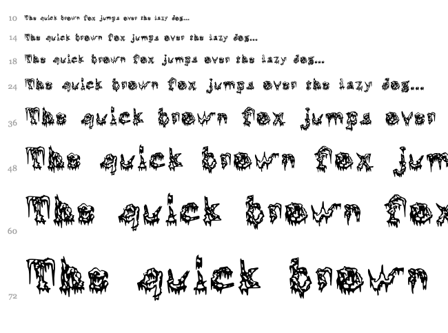Squelettics font waterfall