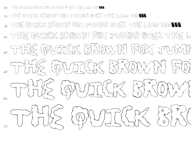 Status Update font waterfall