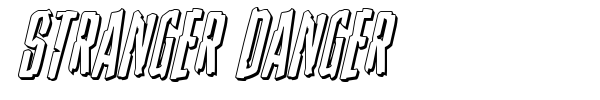 Stranger Danger font preview