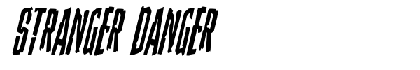 Stranger Danger font preview