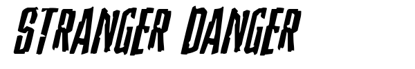 Stranger Danger font preview