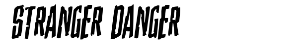 Stranger Danger font preview