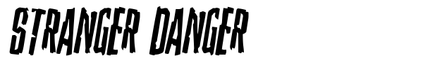 Stranger Danger font preview