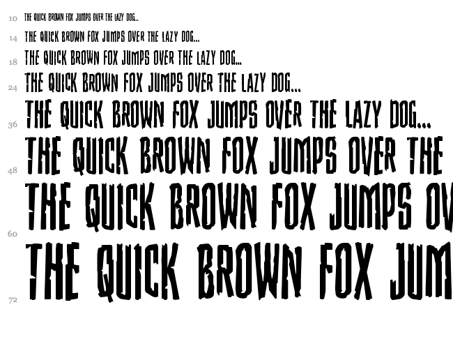 Stranger Danger font waterfall